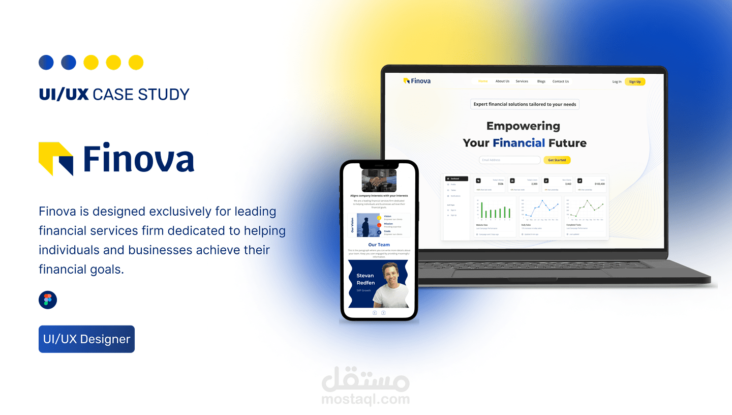 تصميم واجهة المستخدم لويب سايت باستخدام Figma