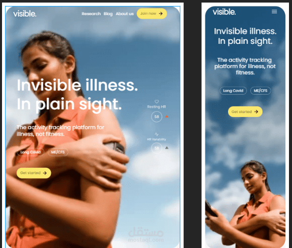 Visible redesign web in framer