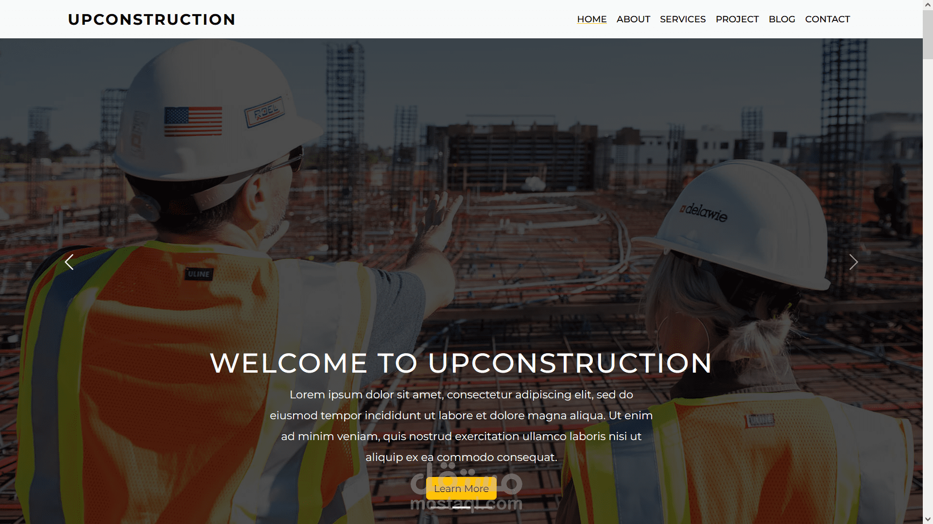 موقع شركة UPCONSTRUCTION الهندسية