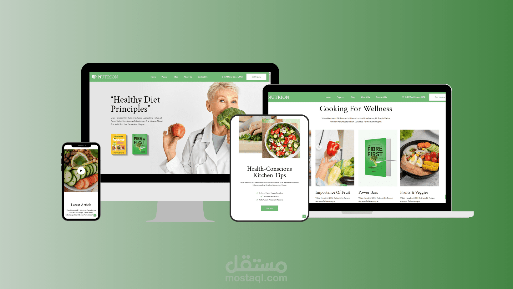 موقع الكتروني عن الصحة الجسدية والتغذية السليمة