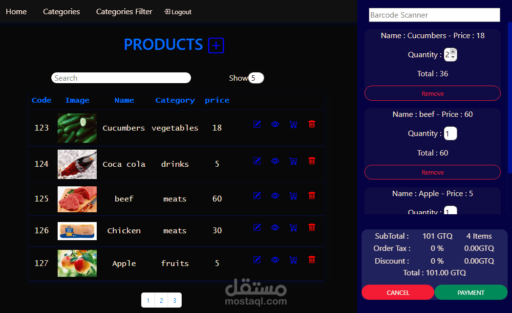 A point of sale system