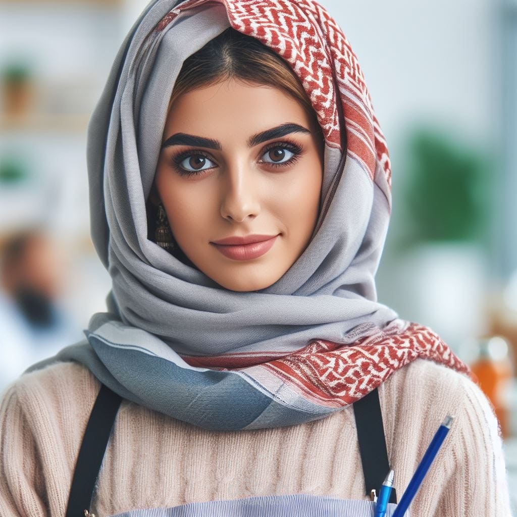 A picture of a nice teacher generated by AIA