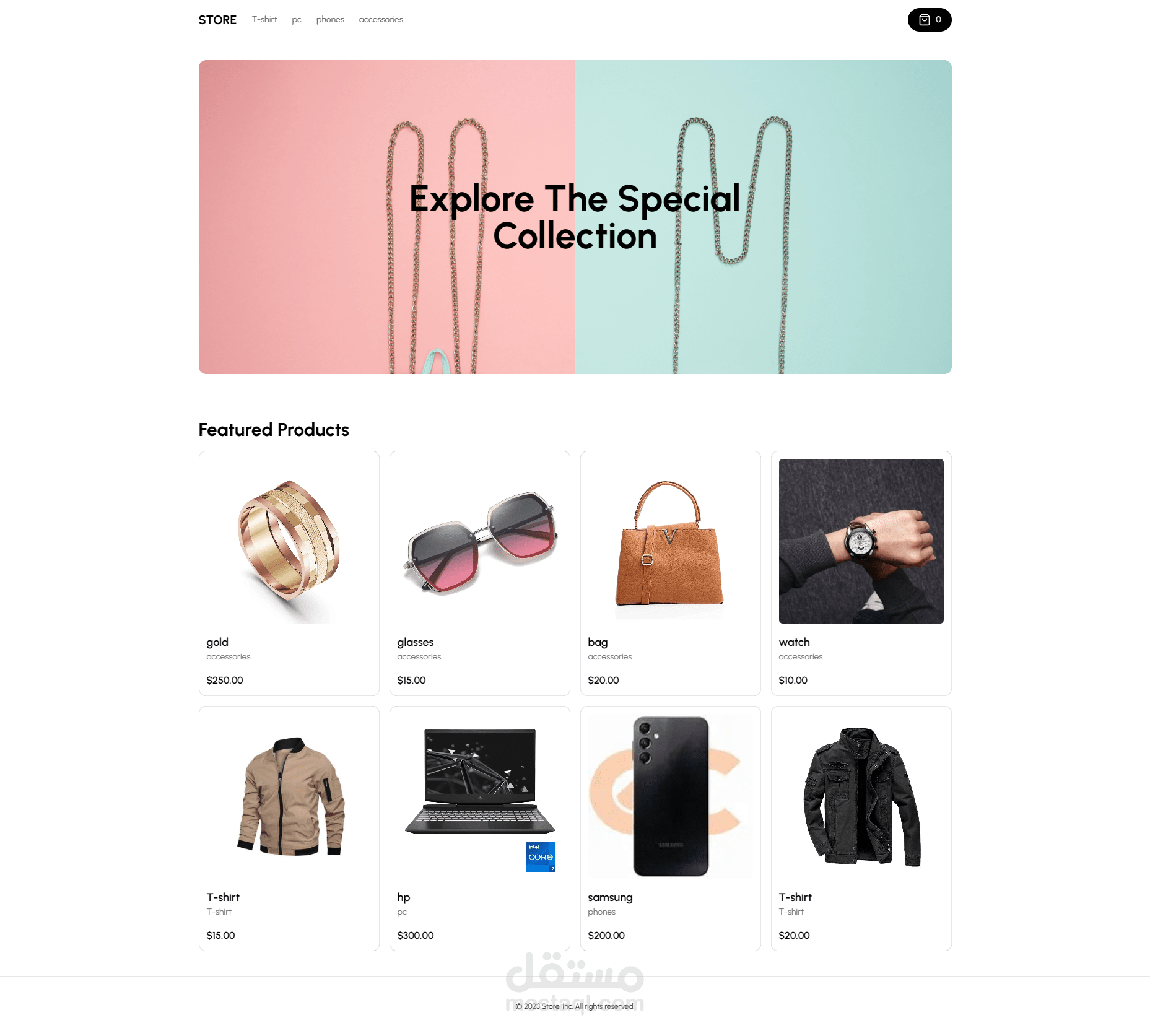 Ecommerce store with admin dashboard