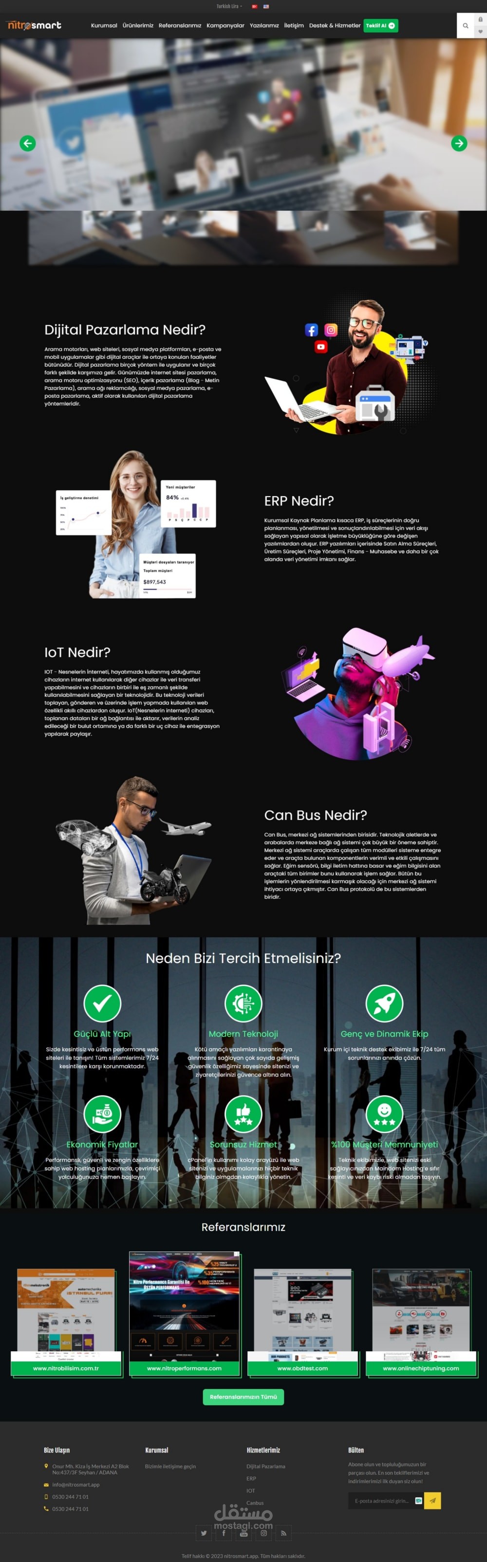 Ecommere , CMS and ERP for Nitro Smart company.