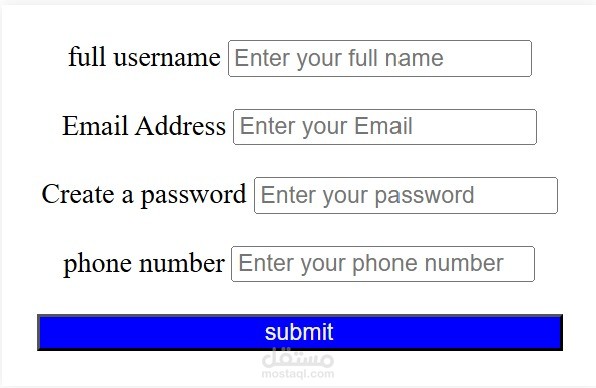 صفحه login باستخدام html-css