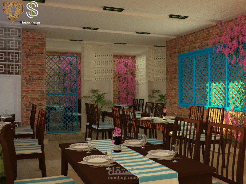 تصميم مطعم ثري دي