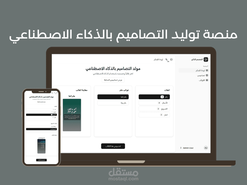 منصة توليد التصاميم بالذكاء الاصطناعي