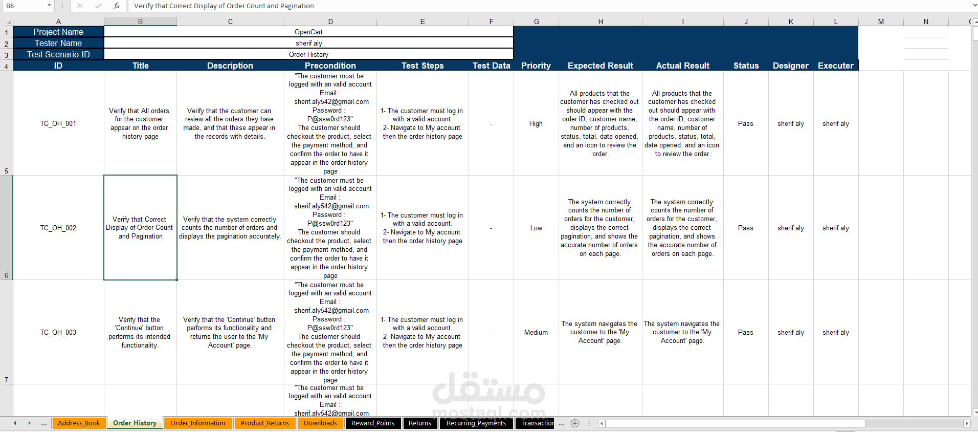 OpenCart Manual Testing