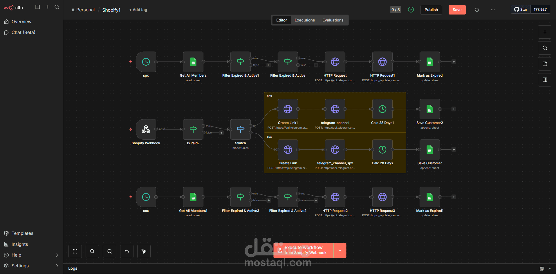 بناء نظام أتمتة لبيع الكورسات وربط الدفع مع قنوات Telegram باستخدام n8n و Webhooks