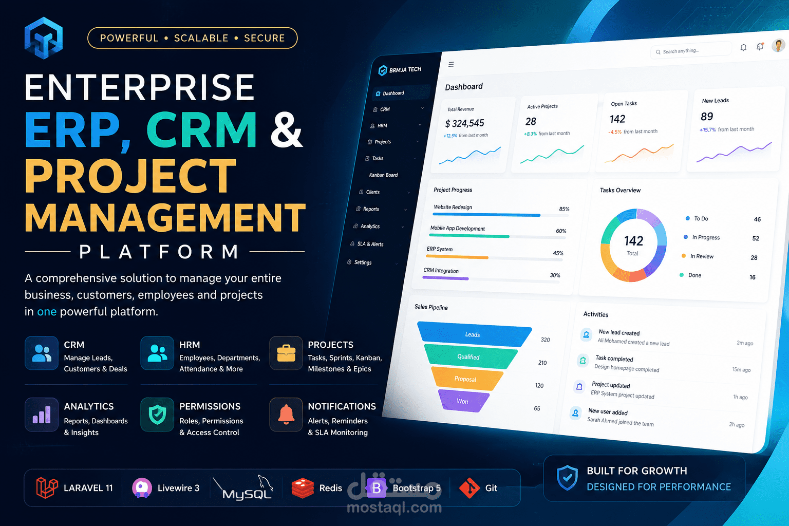 Enterprise ERP, CRM & Project Management Platform