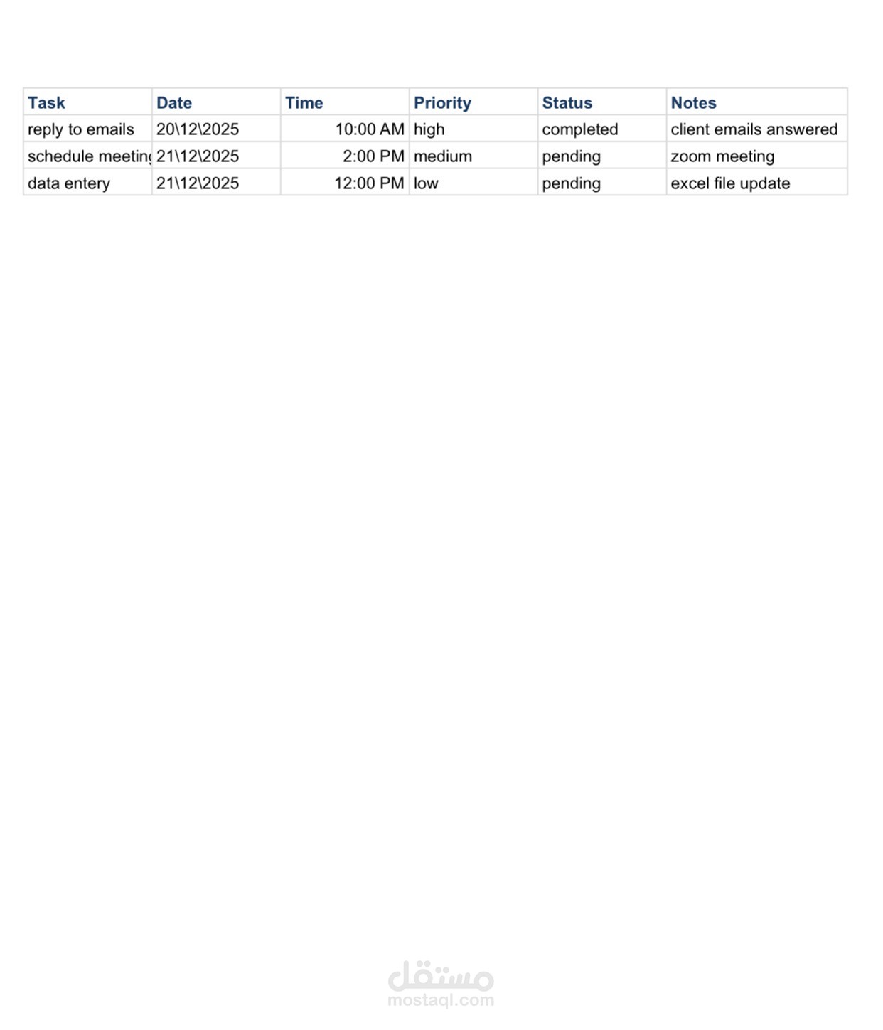 Task & Schedule Management – Virtual Assistant