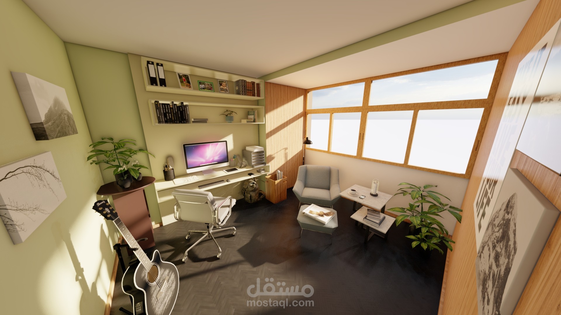 تصميم غرفة مكتب منزلي
