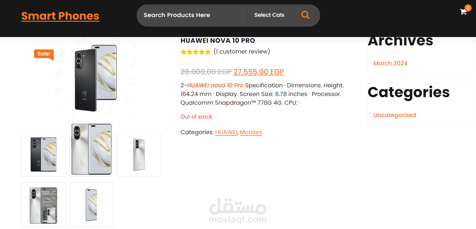 Smart Phones Ecommerce(Wordpress)
