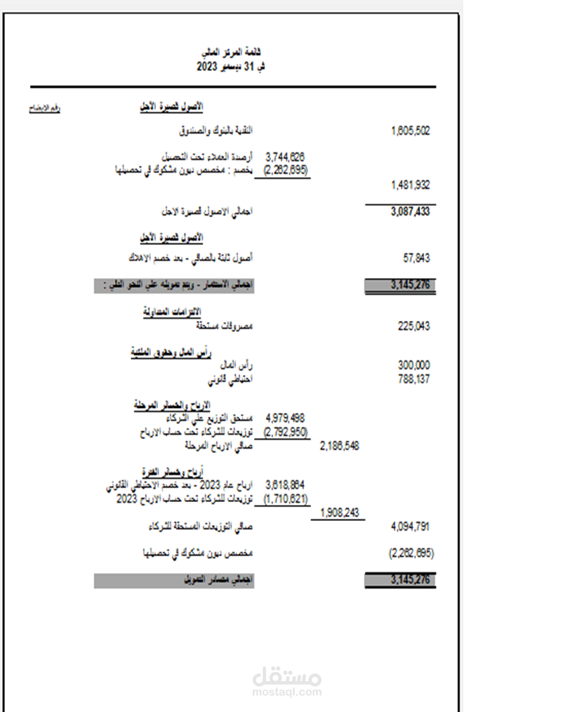 إنشاء دورة مستندية ومالية للشركات الناشئة