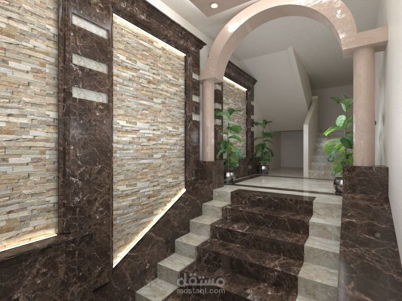 تصميم مدخل منشأة سكنية
