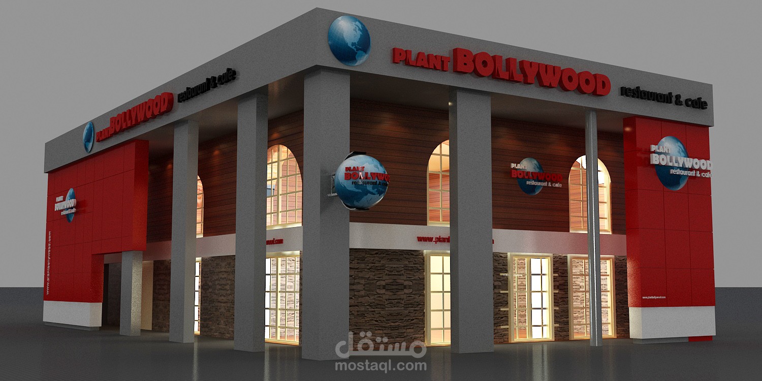 Planet Bollywood Restaurant 3D Designs and Animation