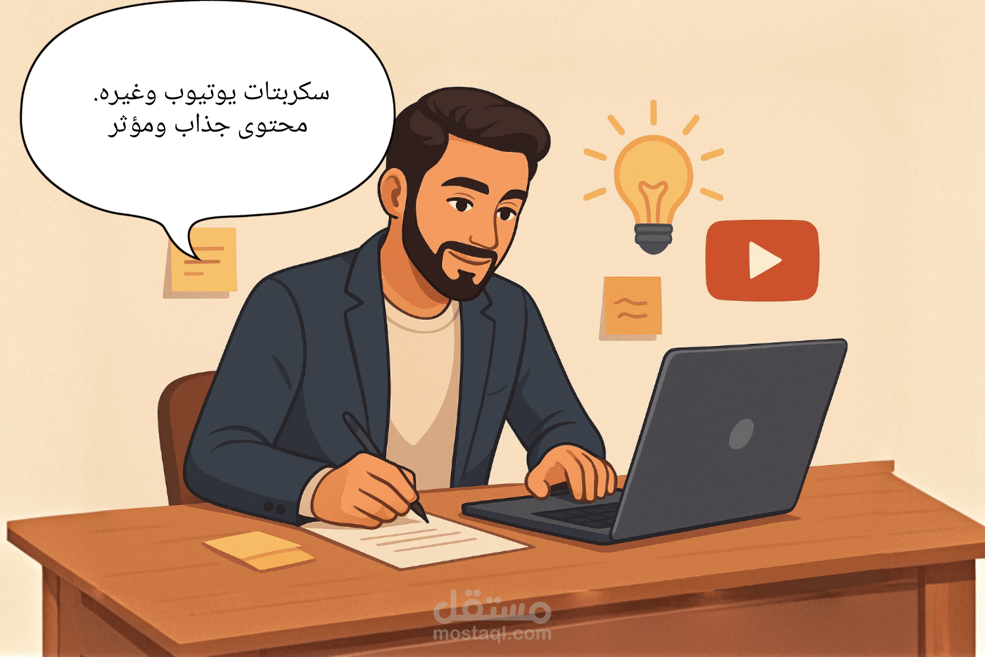 كتابة المحتوى