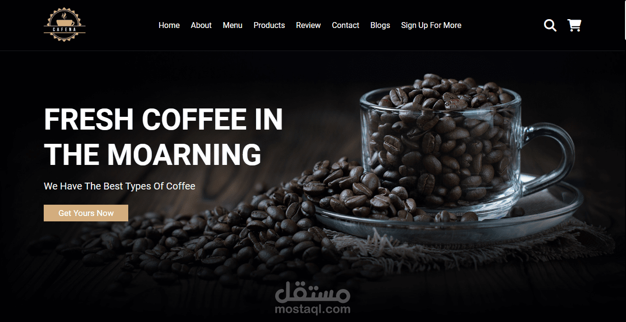Coffee shop website