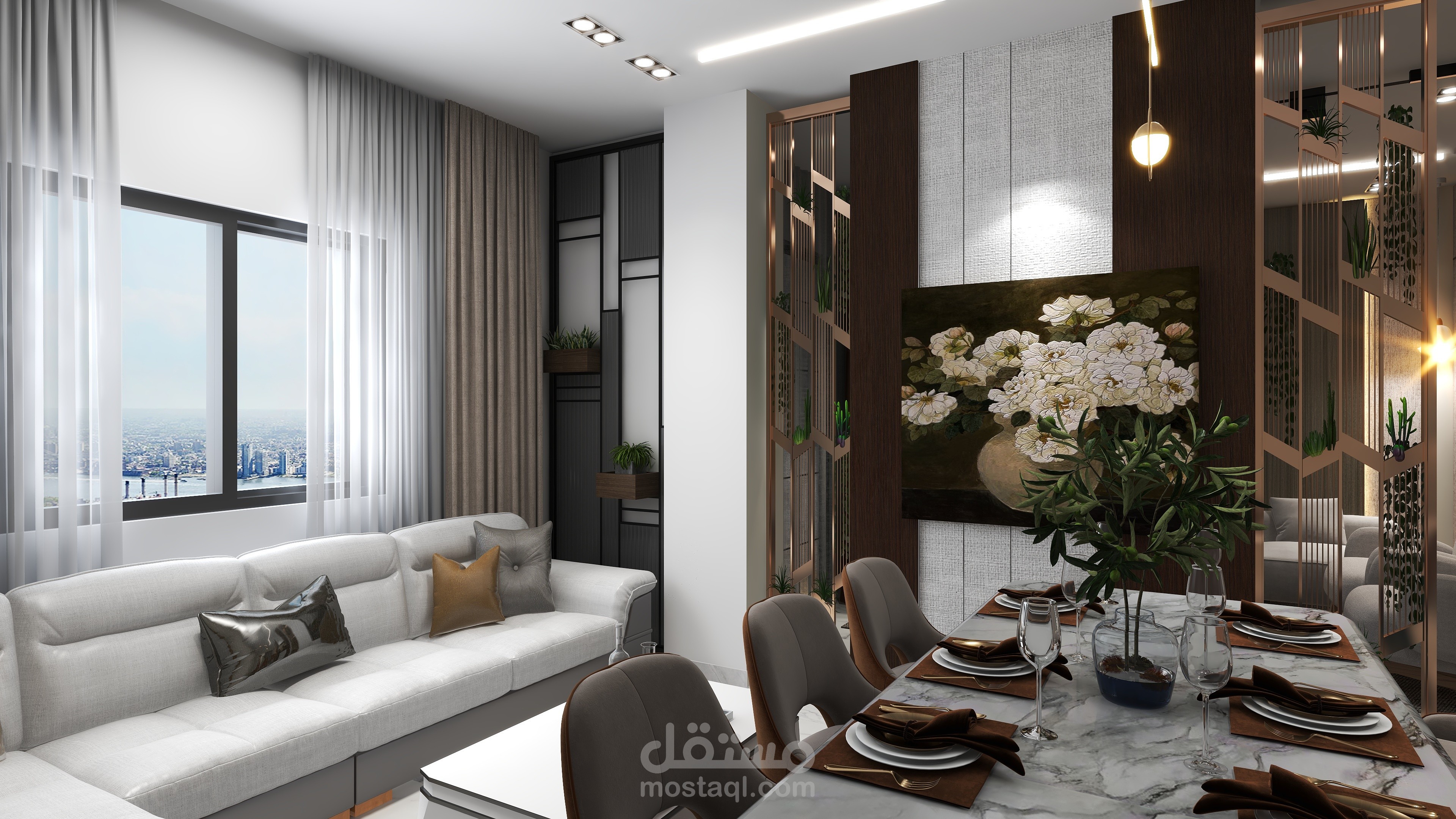 تصميم شقه سكنيه بمنطقه نمره 6 بالاسماعيليه
