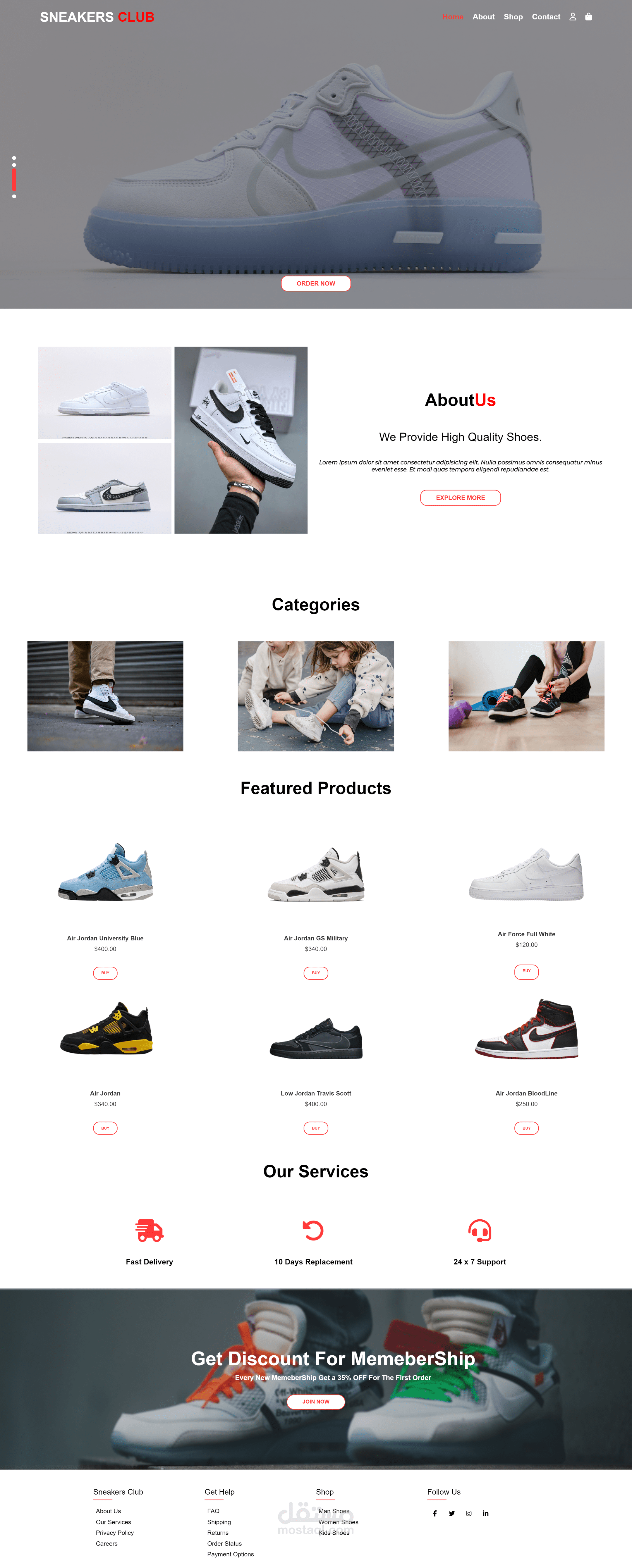 ecommerce shoes store