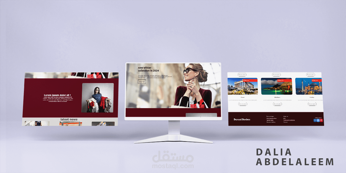 تصميم صفحات موقع بواسطه Html Css