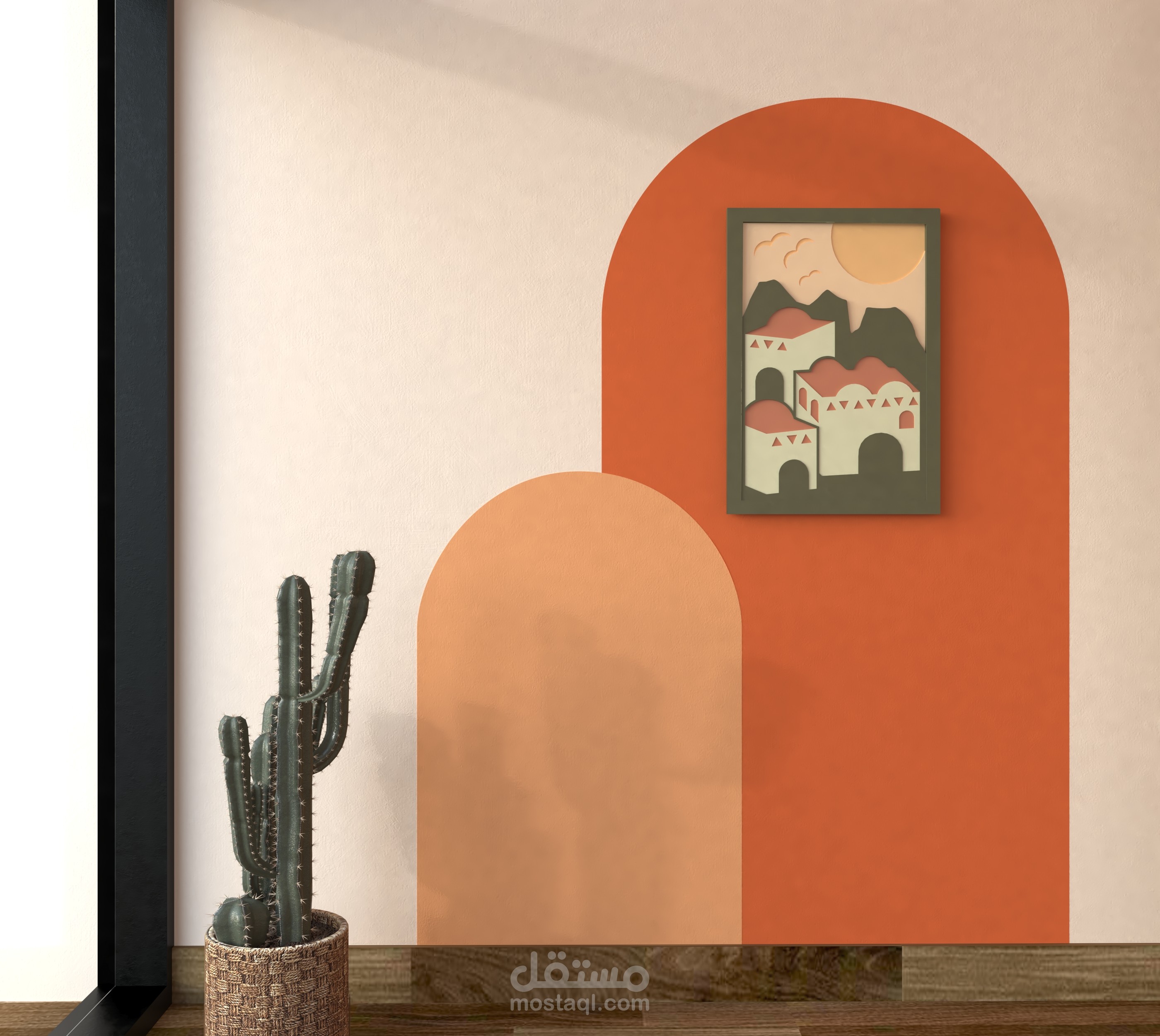 تصميم قطعة ديكور حائطية