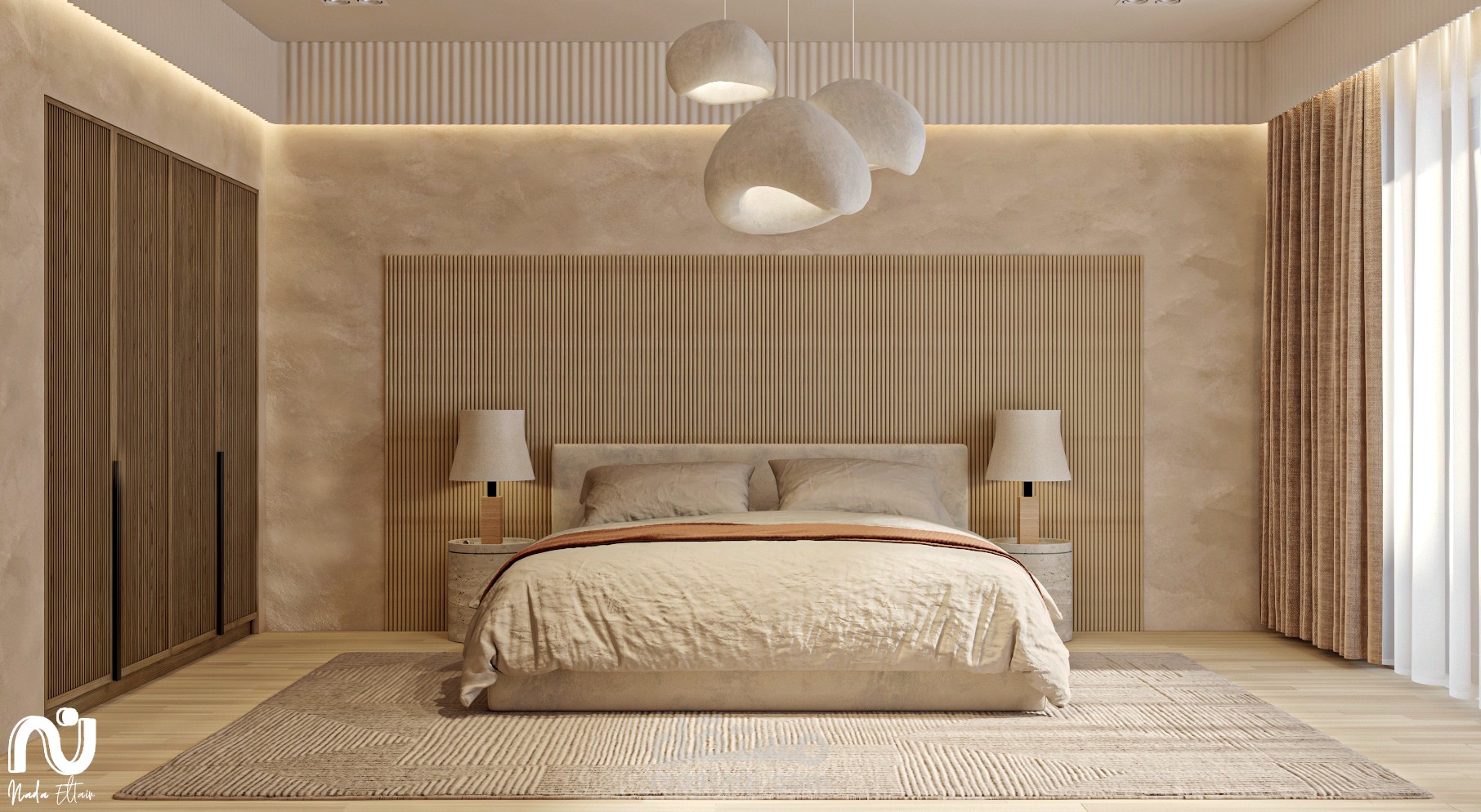 Wabi-sabi style bedroom