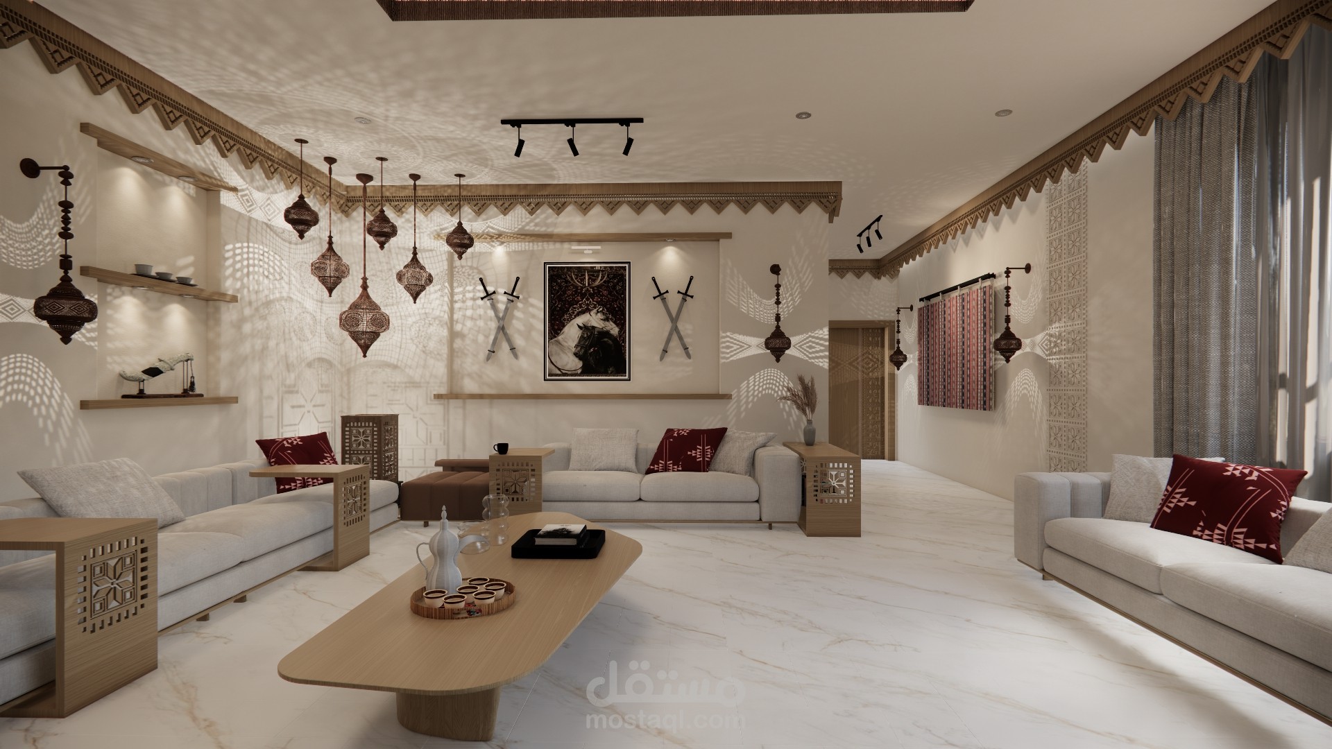 مجلس خاص ضمن فندق على الطراز النجدي