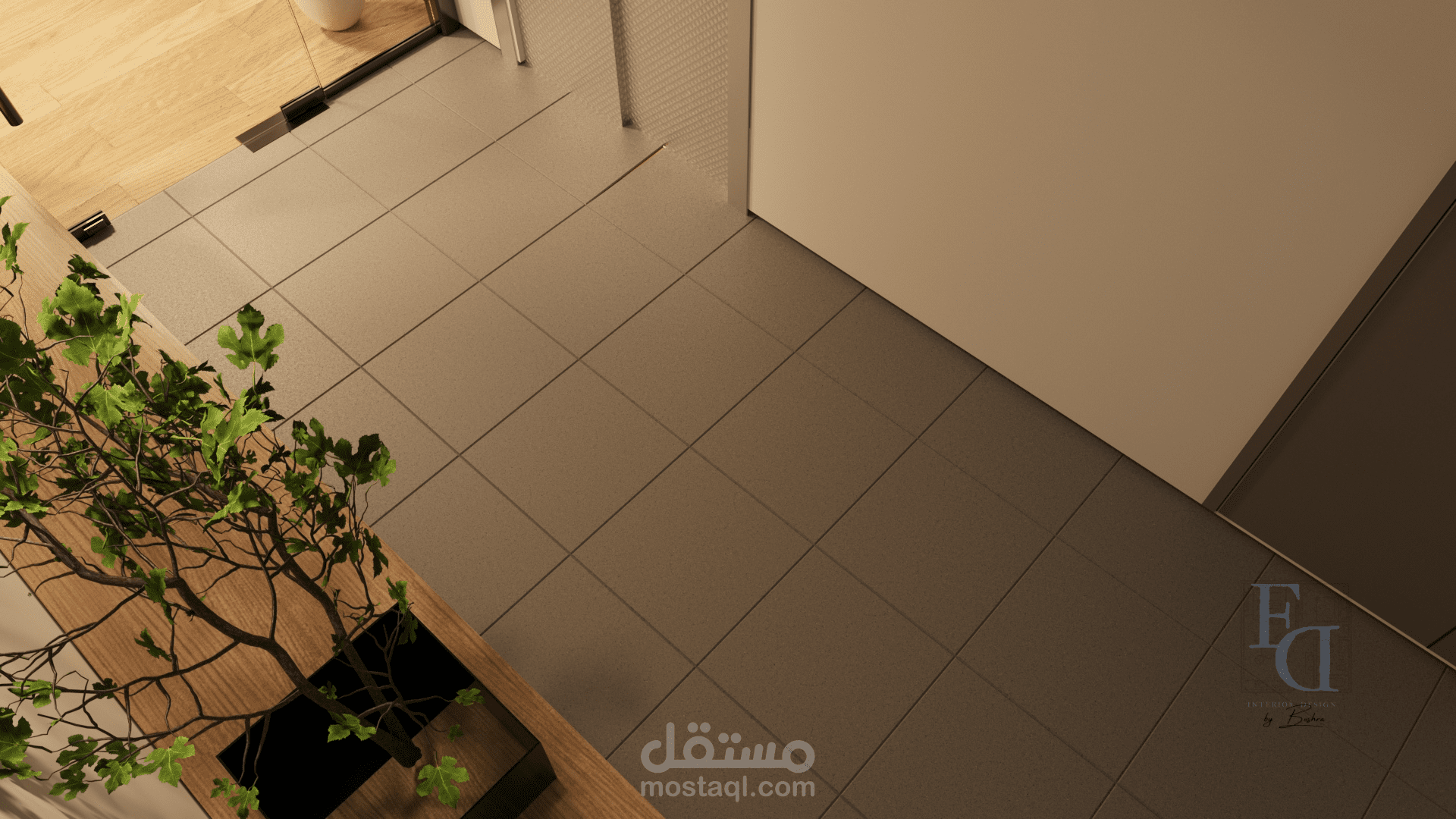 تصميم منطقة استقبال لمكتب