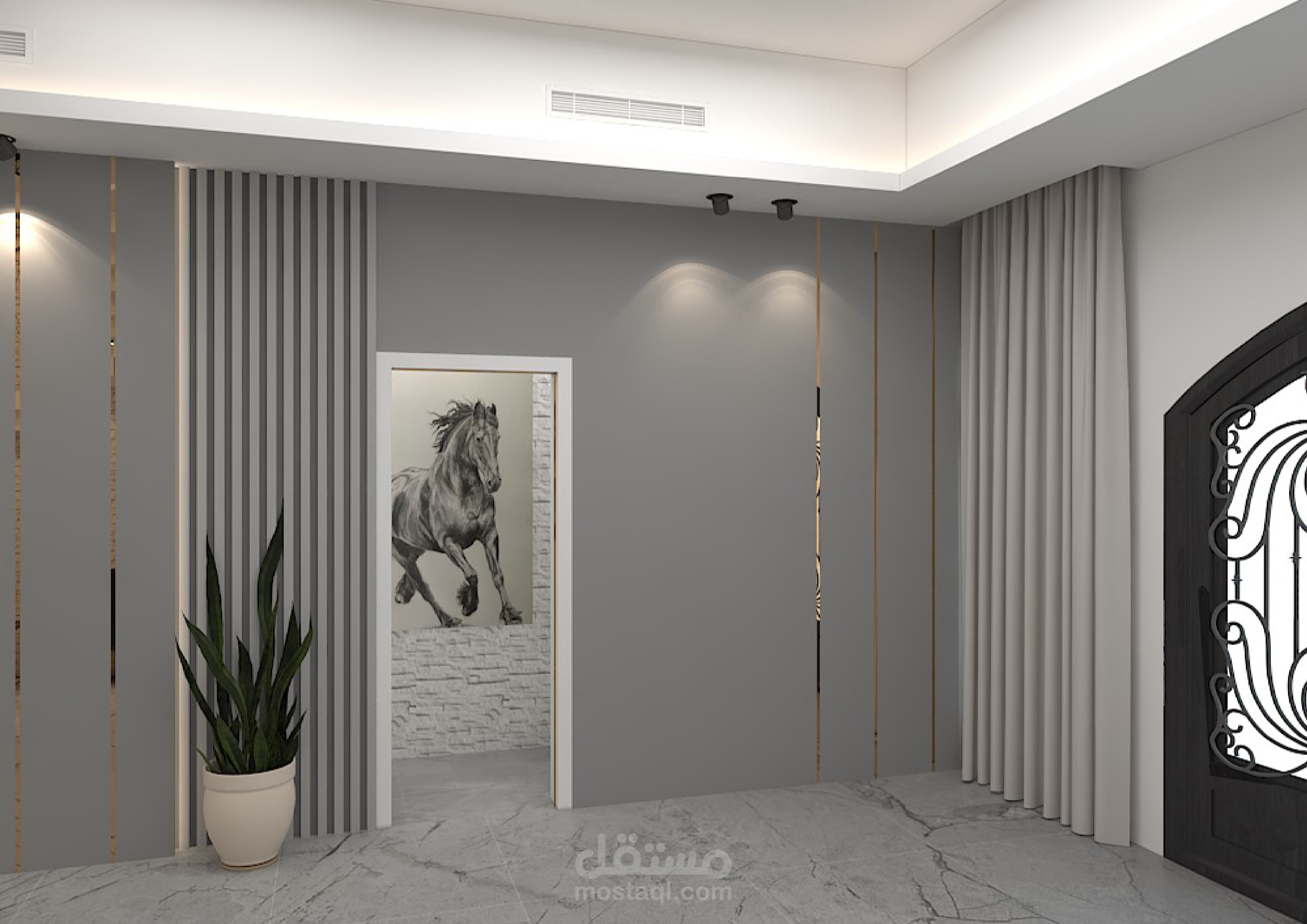 تصميم مدخل فيلا في الامارات