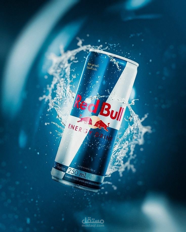 تصميم فيديو إعلاني سينمائي حماسي وديناميكي لمنتج Red Bull
