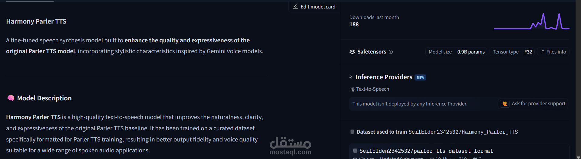 تحويل النص الي صوت بشري بجودة عالية Harmony TTS