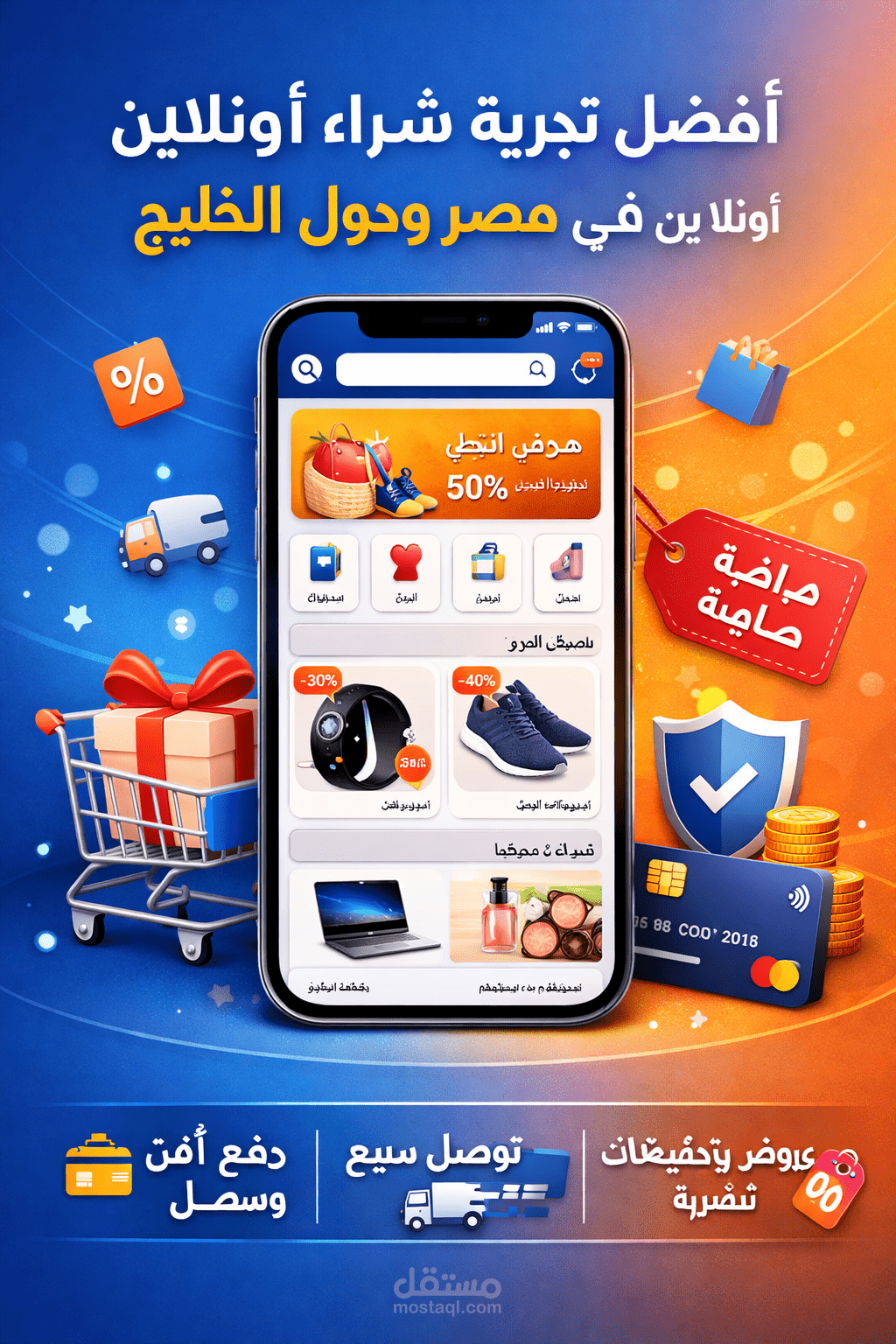 "تطبيق التسوق الذكي – أفضل تجربة شراء أونلاين في مصر ودول الخليج"