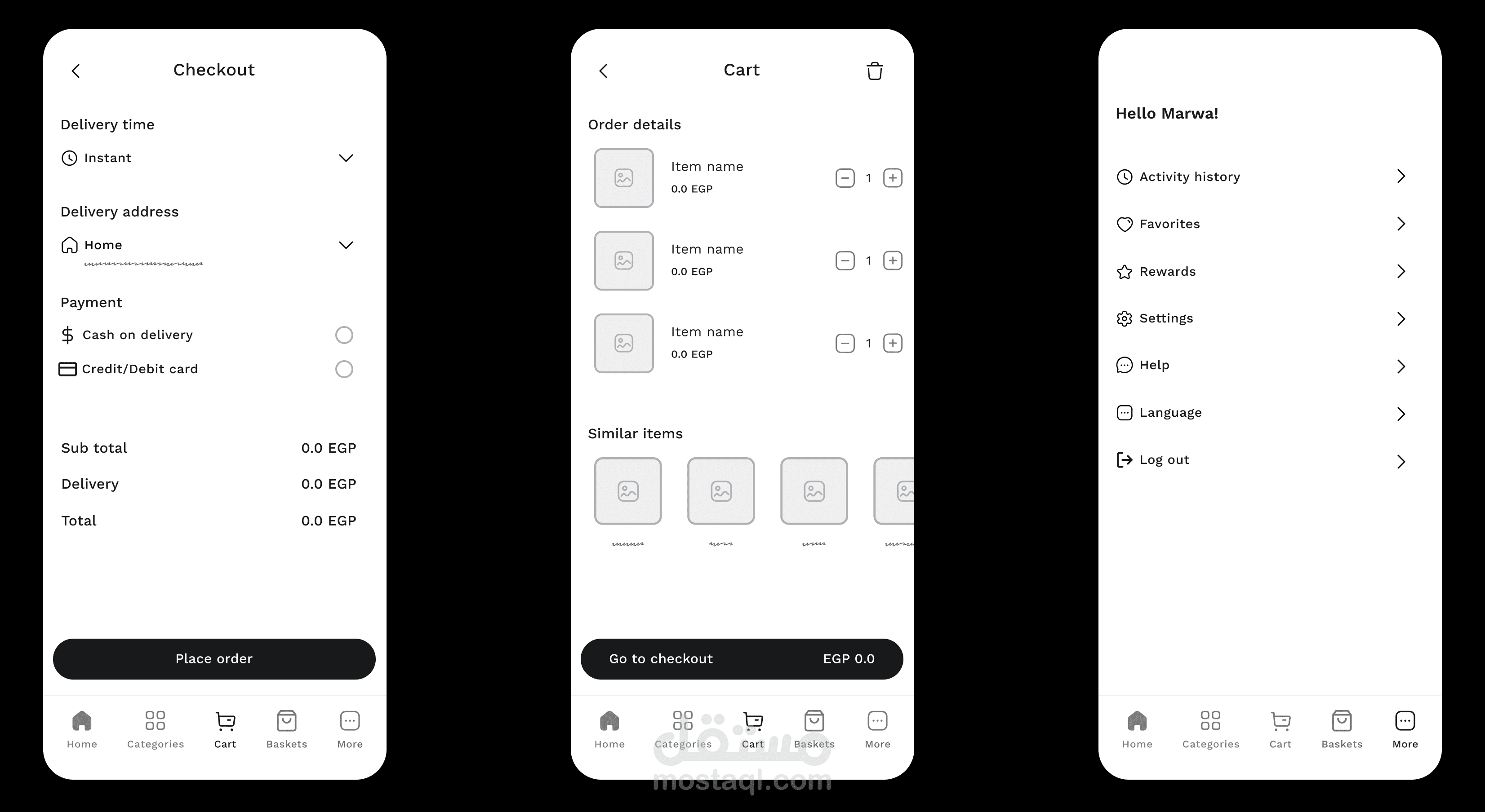 تصميم Wireframes