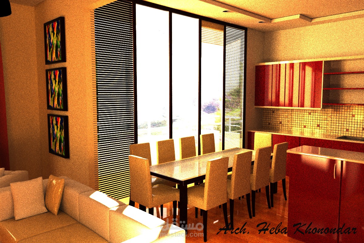 interior design_open kitchen with living room