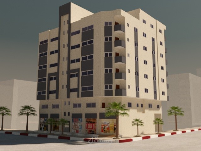 عمل مجسم لعمارة سكنية