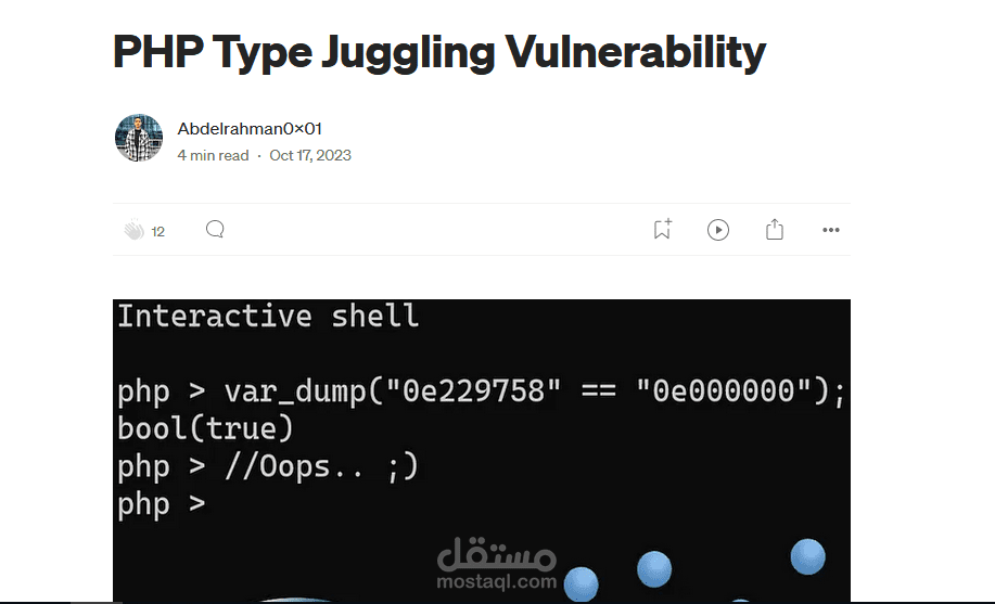 solve lab about type juggling