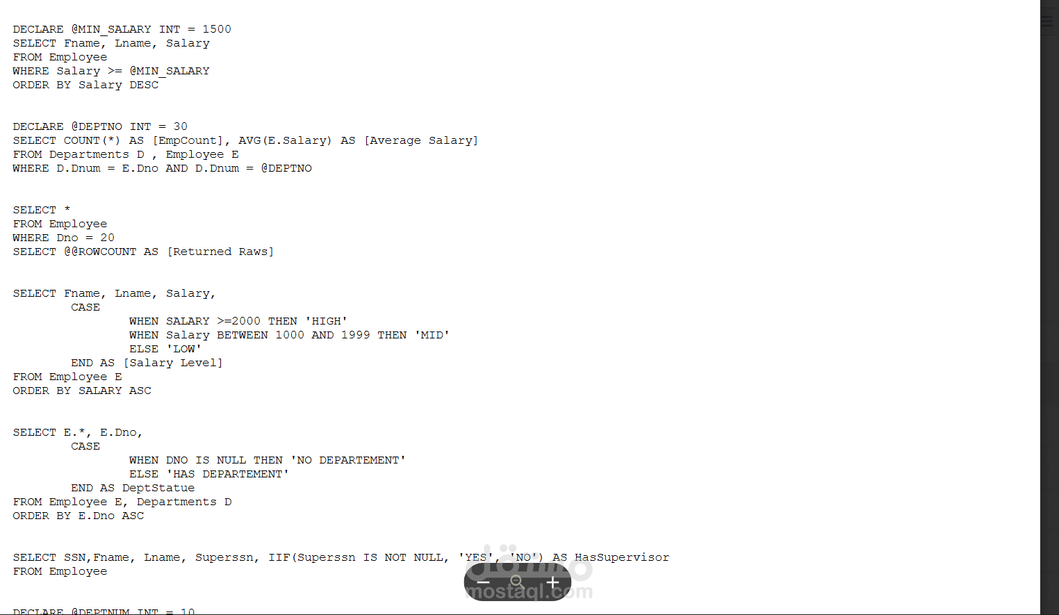 Data anlysis using SQl