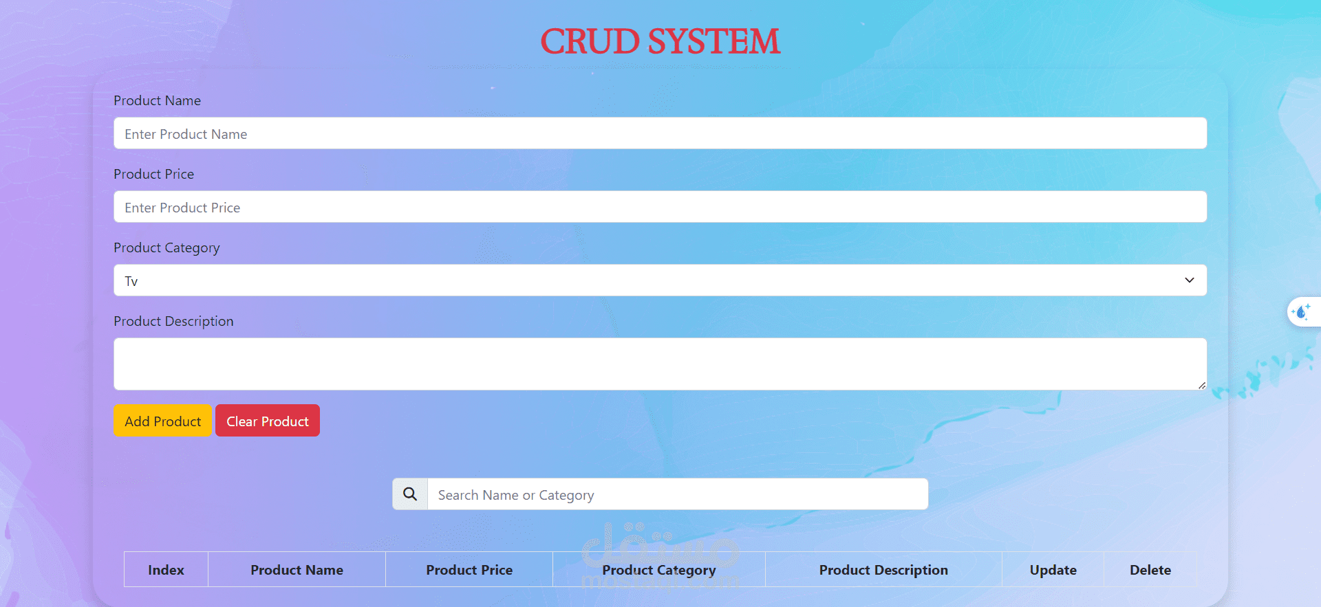 CRUD SYSTEM