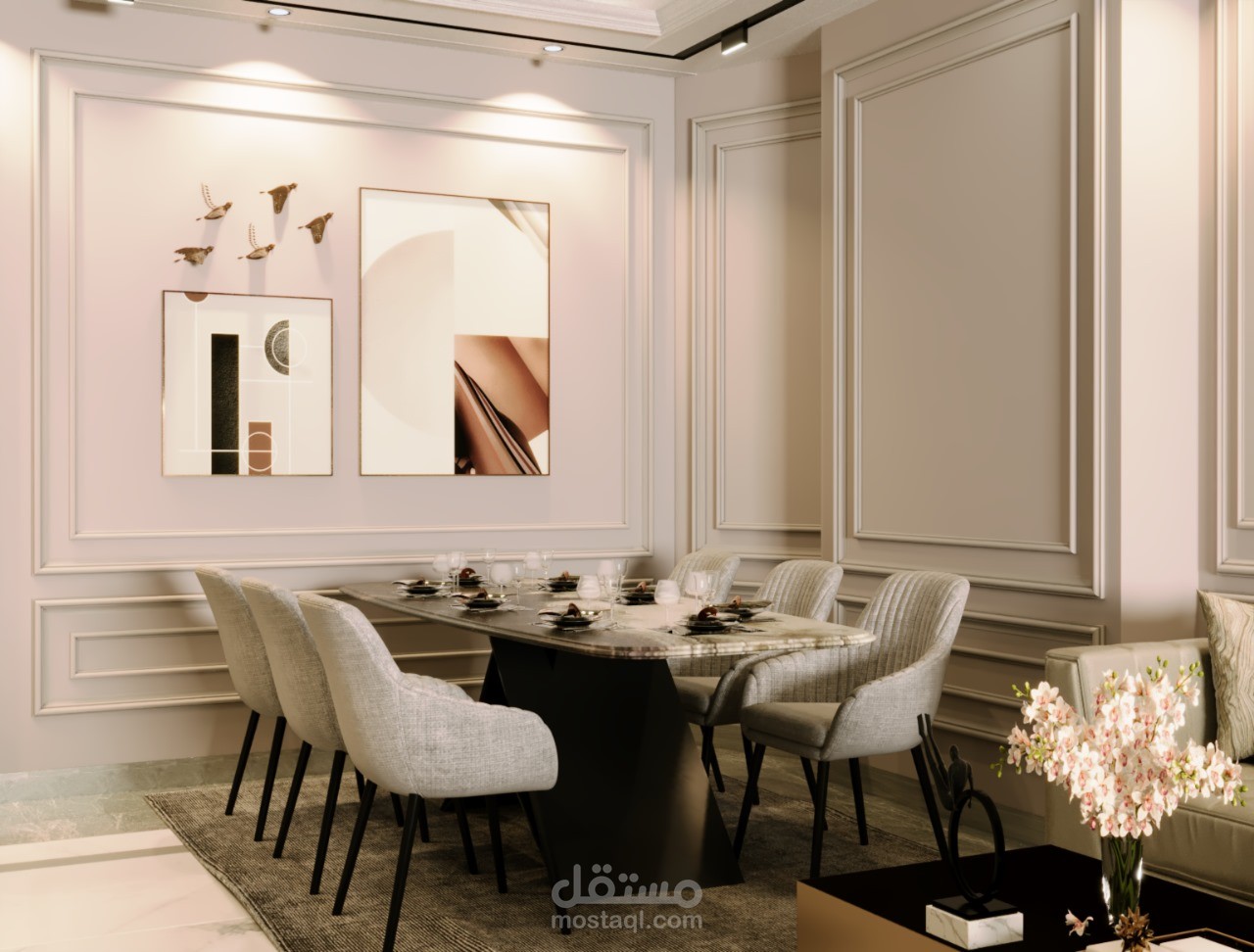 تصميم داخلي لشقة بالتجمع