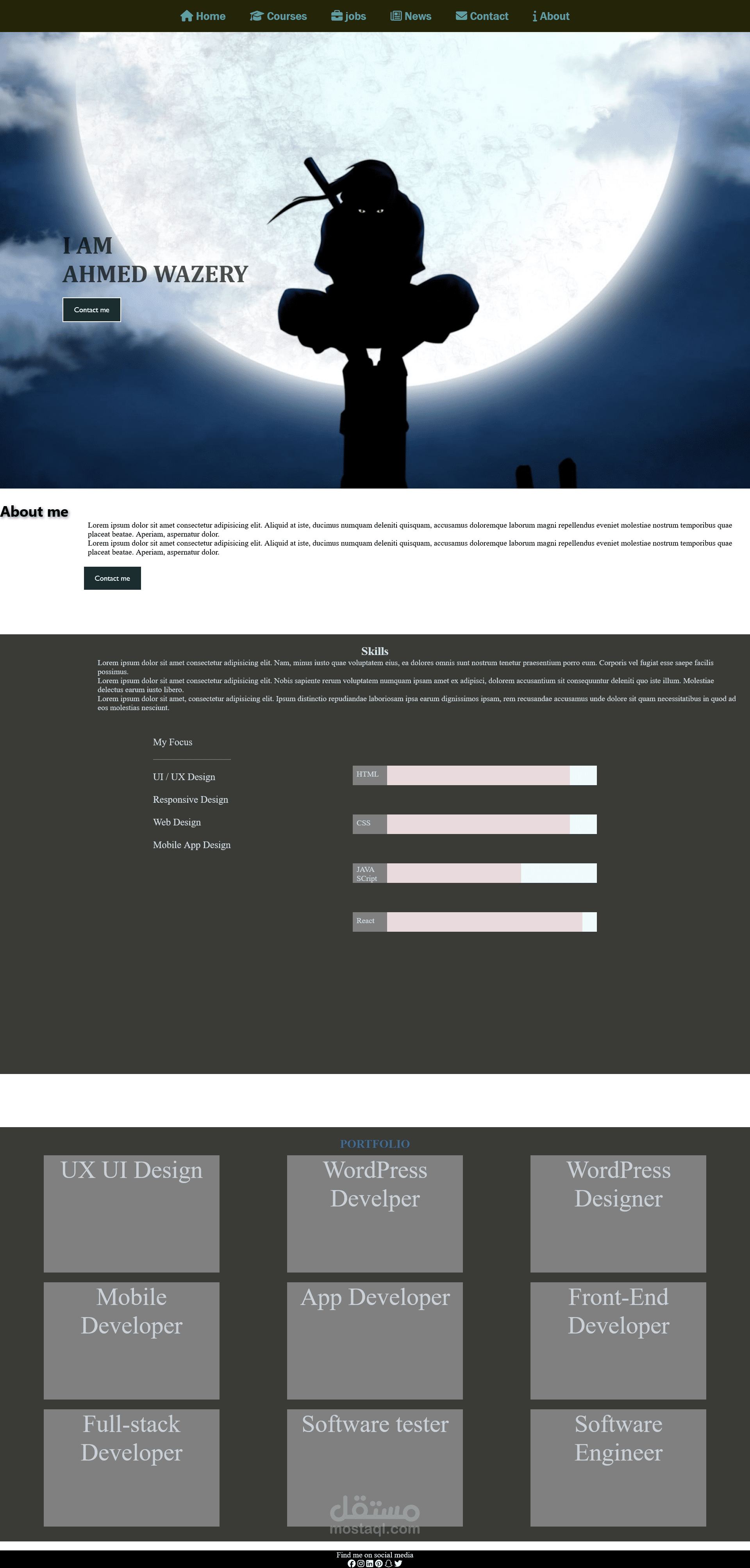 موقع عرض بورتفوليو