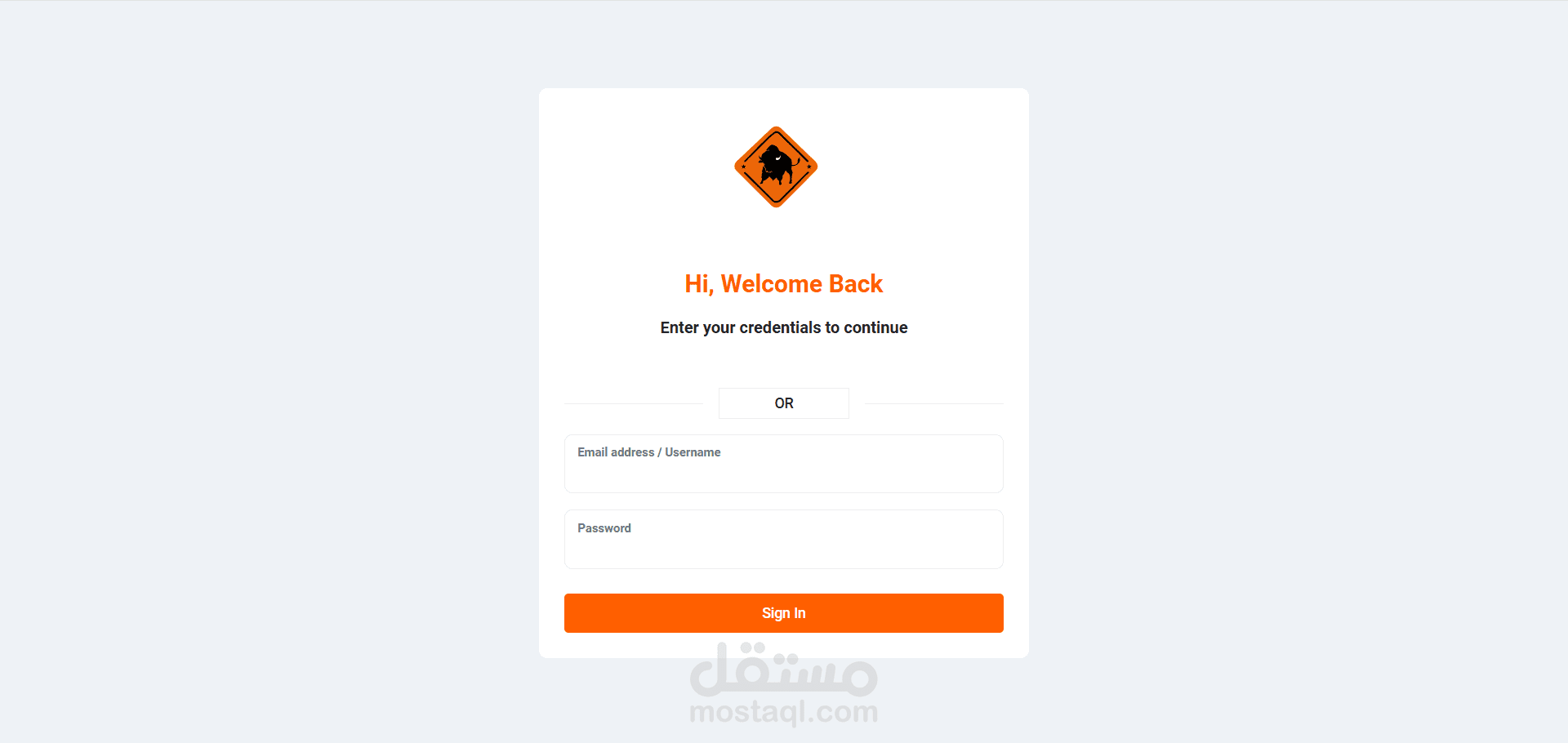 admin dashboard for buffalo burger website