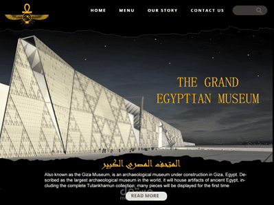 تصميم بصري متكامل للمتحف المصري الكبير باستخدام Photoshop