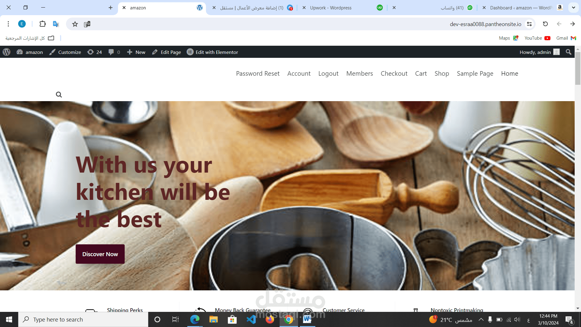 اول عمل بال word press