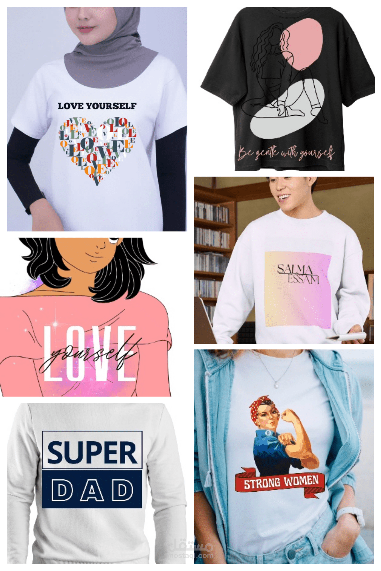 عمل تصاميم T-shirts  Design بشكل مبدع ومحترف