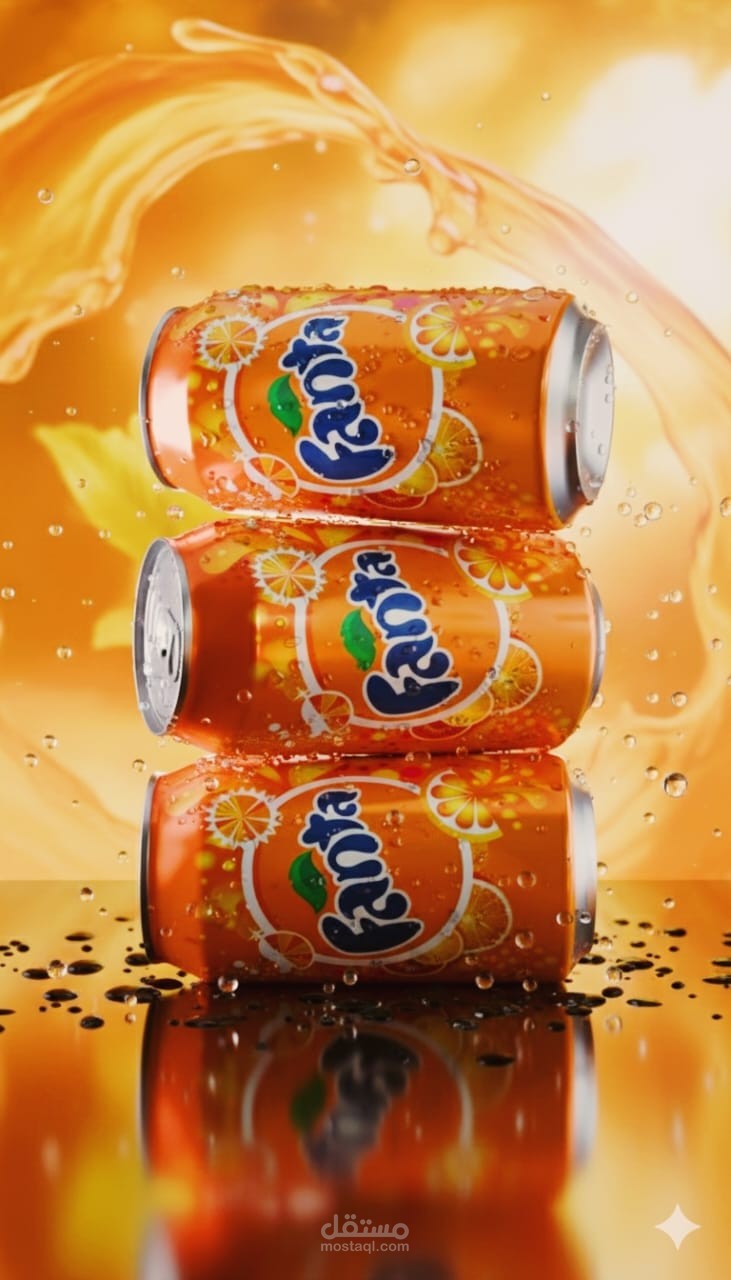 3d product  ( fanta ) with blender