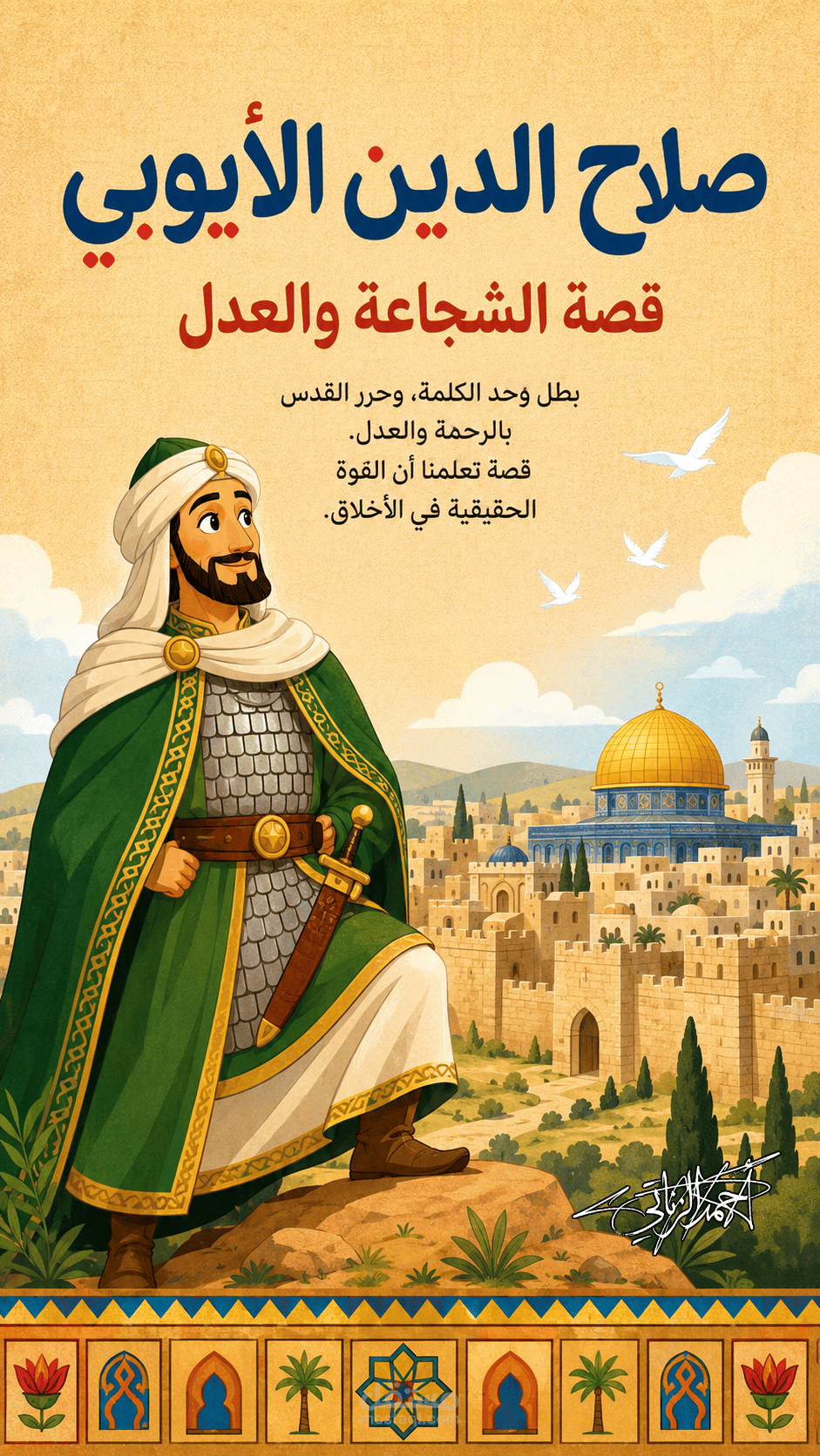 تصميم قصة صلاح الدين الأيوبي | قصص أطفال