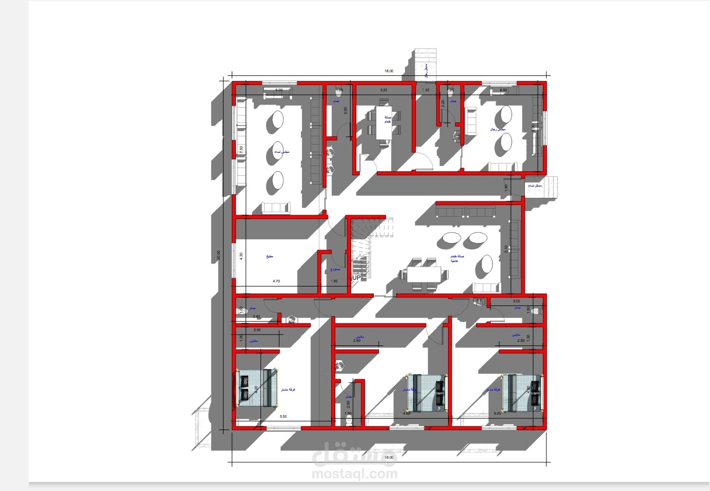 تصميم المخططات المعمارية والانشائية وحساب الكميات