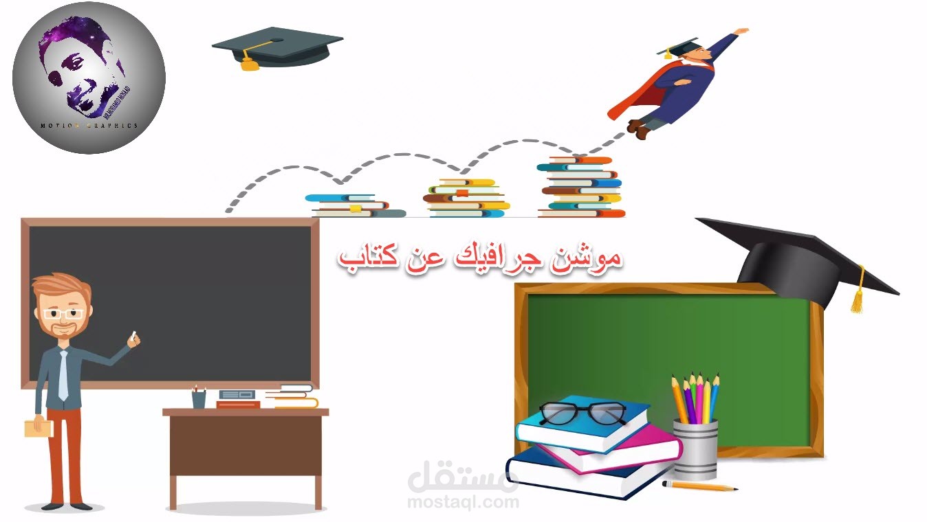 موشن جرافيك عن كتاب لطلبة الماجستيروالدكتوراه