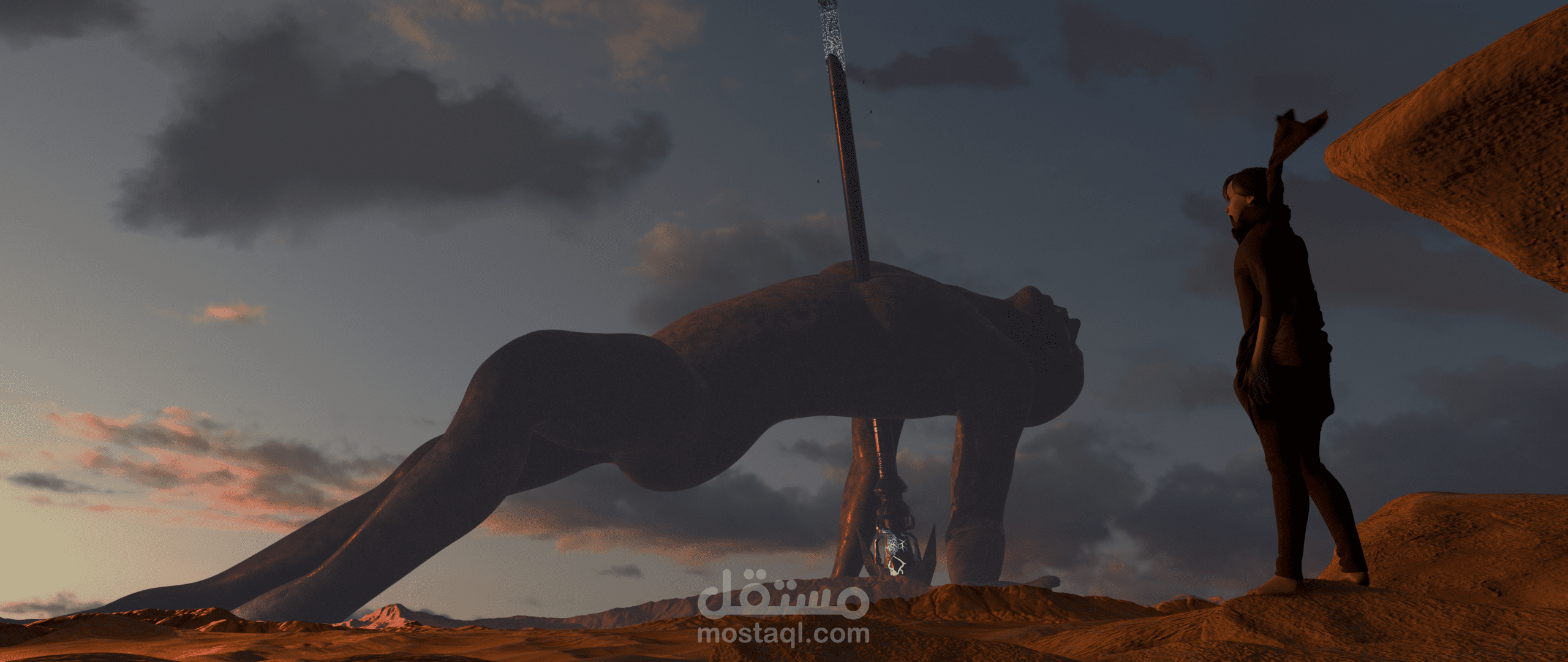 فيلم قصير سينمائي باستخدام Blender وMarvelous Designer